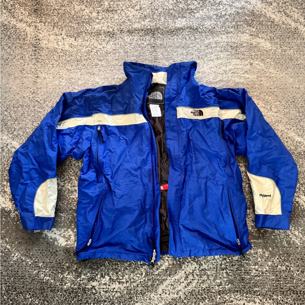 The North Face Blue and White Jacket